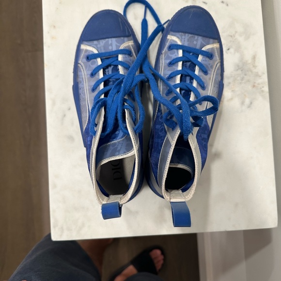 Dior Hightops Size 9 Blue - Picture 4 of 5